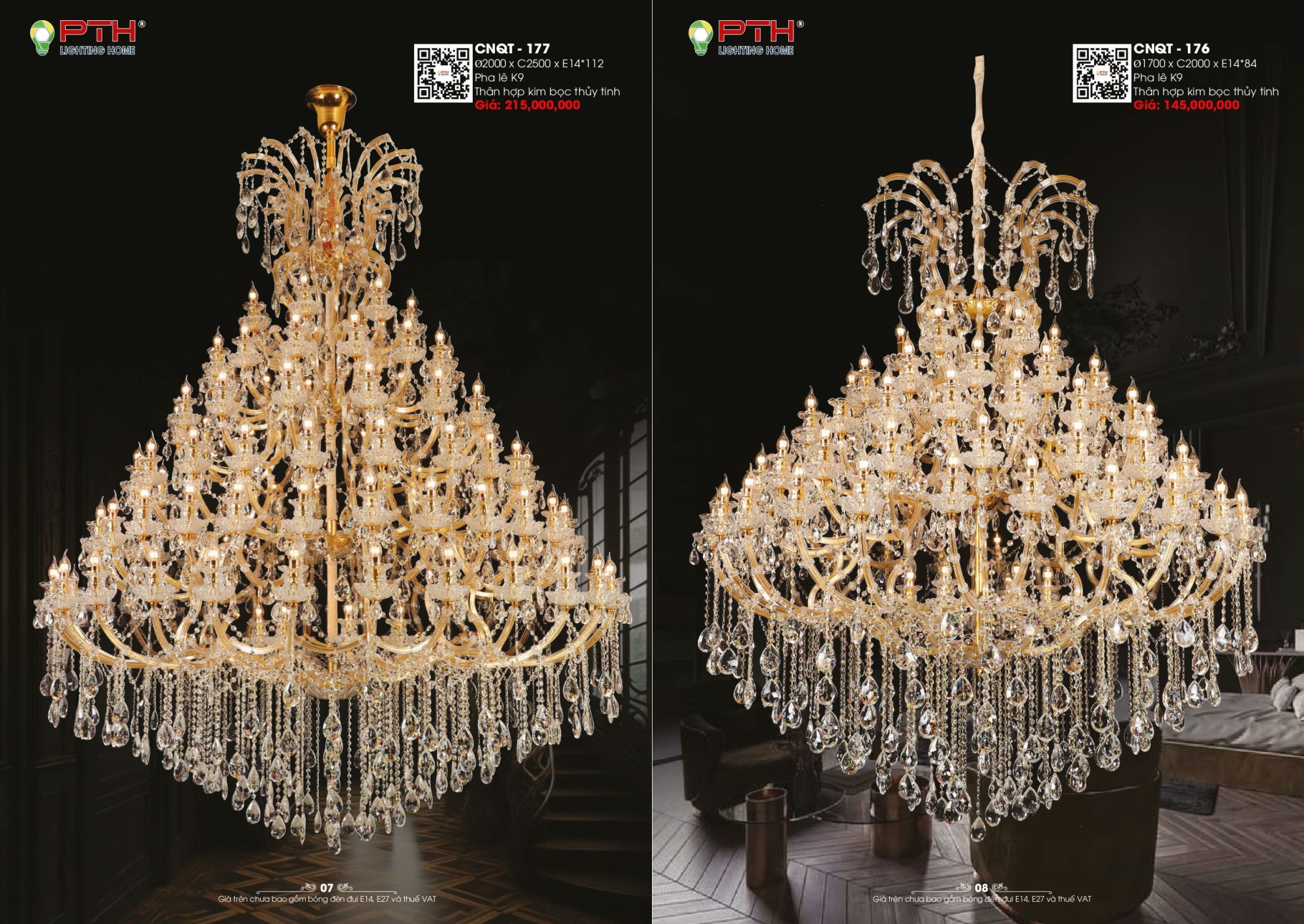 Bảng giá đèn trang trí PTH Lighting Home 2026